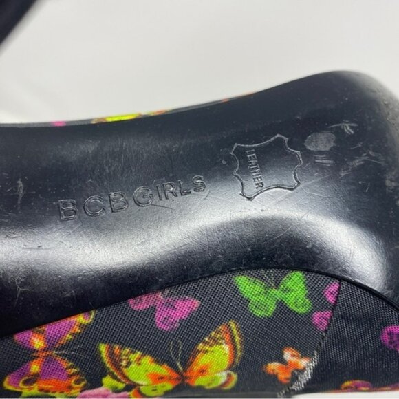 BCBGirls Floral Butterfly Spike Heels Size 8 Pointed Toe Barbiecore - Picture 9 of 9